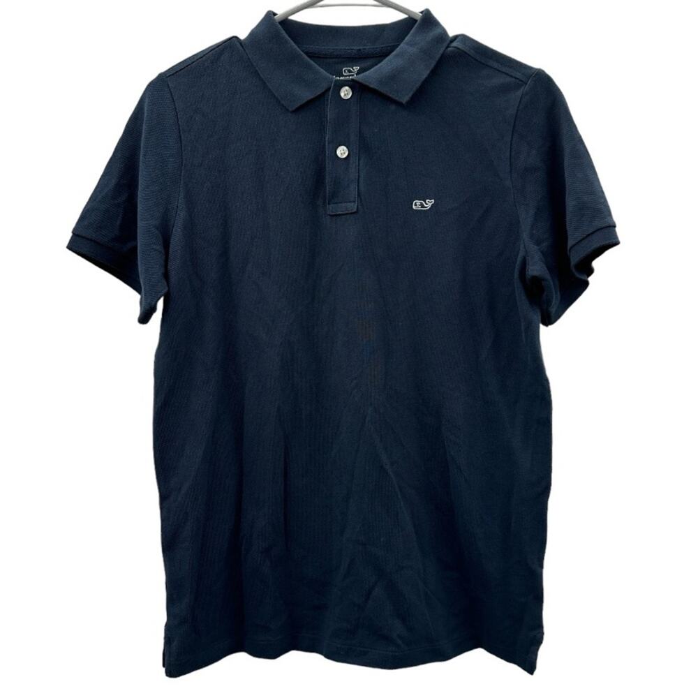 Vineyard Vines Boy's‎ Polo Navy Blue Short Sleeve Polo Shirt Size L
